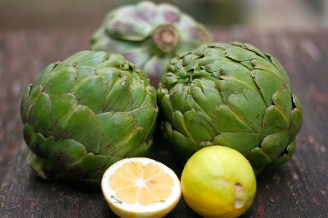 Artichokes and lemons