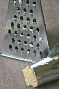 Grating almond paste